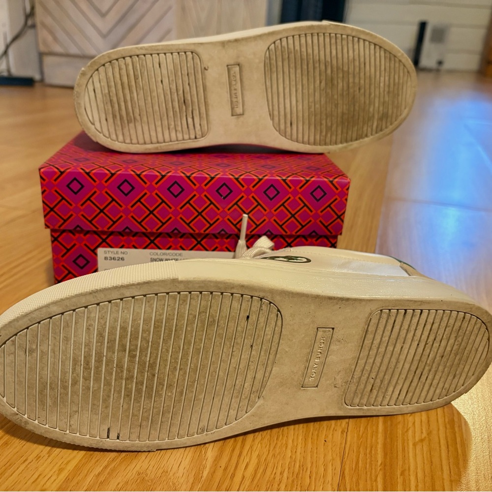 Tory Burch Color Block Logo Sneakers - Picture 3 of 4